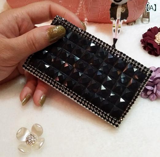 タバコケース おしゃれ かわいい レディース ポータブル キラキラ ラインストーン シガレットボックス 20個 赤 リップ フラワー クリスタル ギフト