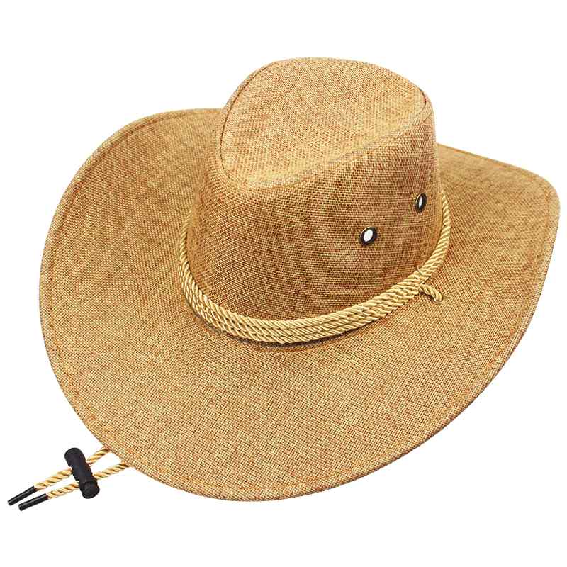 カウボーイハット ストロー 麦わら帽子 ウエスタン テンガロンハット 日よけ メンズ 夏 アウトドア サ..