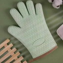 シリコン 鍋つかみ オーブンミトン 耐熱 グローブ キッチン 火傷防止 手袋 断熱 耐高温 厚手 オーブン 電子レンジ 滑り止め グリーン ベージュ