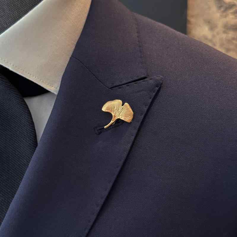 ラペルピン タックピン メンズ レディース ブローチ スーツ アクセサリー 紳士 シンプル レトロ ギフト ヘラジカ 植物 ゴールド シルバー
