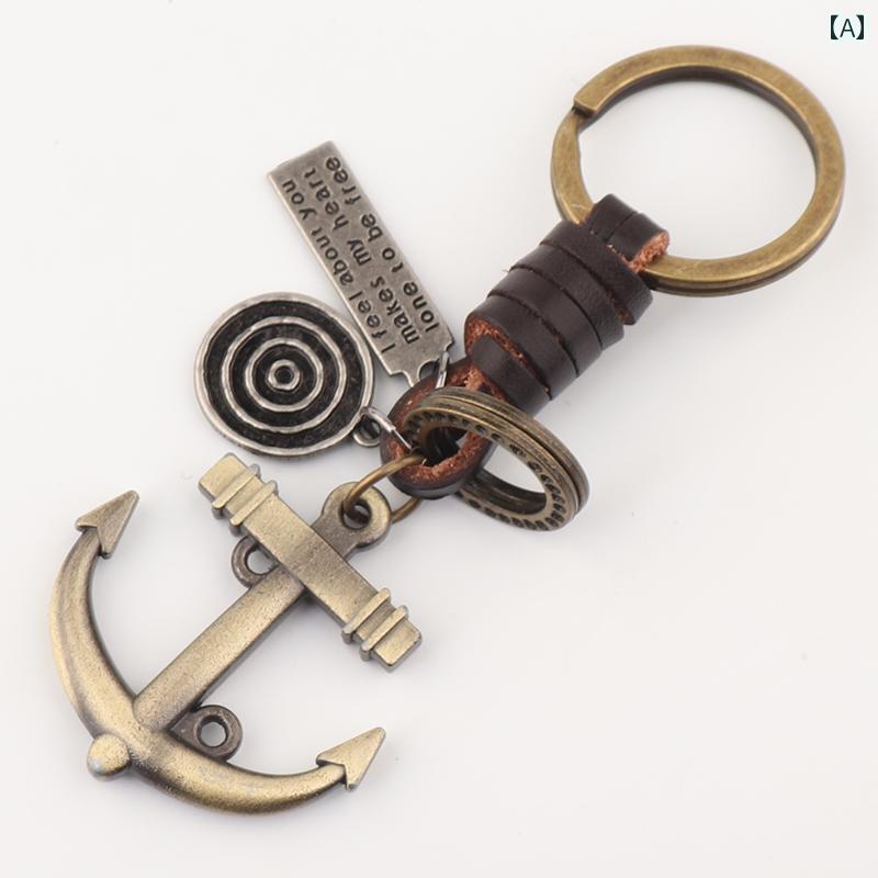 Key Holder - キーホルダー メンズ レディース アンカー ハーレー スケルトン イーグル ギター ゴースト ヘッド キーリング 雑貨 小物