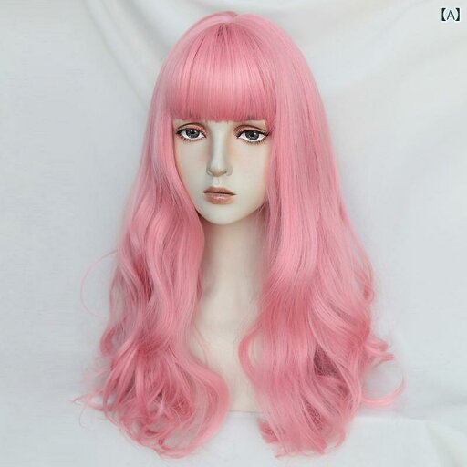 ウィッグ ロング 自然 レディース かつら 巻き髪 ロリータ ウェーブ かわいい コスプレ 通気性 ピンク ウィッグ ロング 自然 レディース かつら 巻き髪 ロリータ ウェーブ かわいい コスプレ 通気性 ピンク