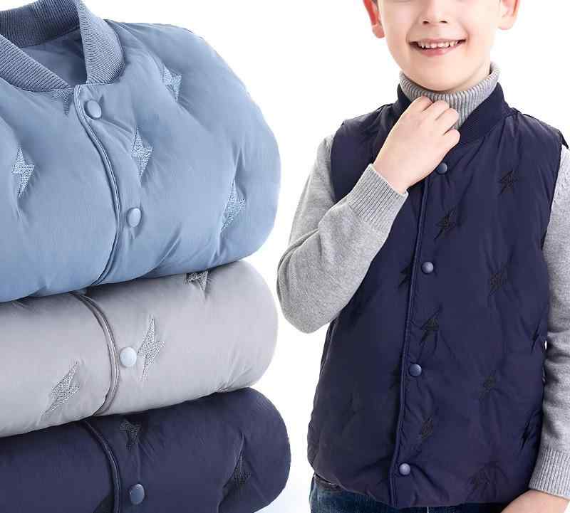 ダウンベスト キッズ 男の子 アウター 子供服 秋冬 薄手 ライナー ダックダウン 暖かい ネイビー ブル..