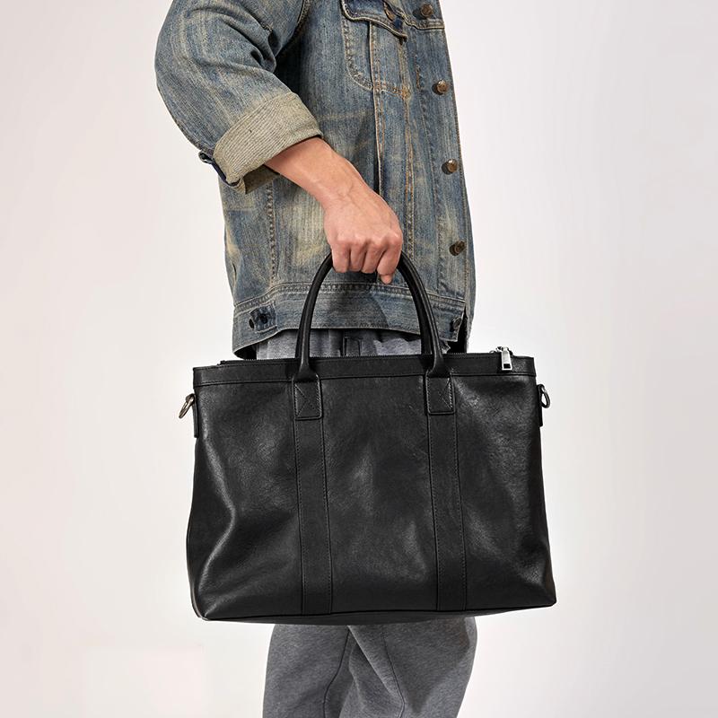 ブリーフケース メンズ トートバッグ ビジネス バッグ オフィス 通勤 ハンドバッグ カジュアル 革 レザ..