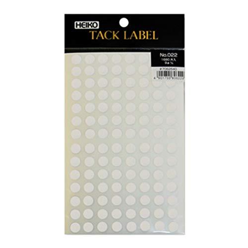 HEIKO タックラベル (シール) No.022 丸 白 9mm 1680片/62-1029-61(3)