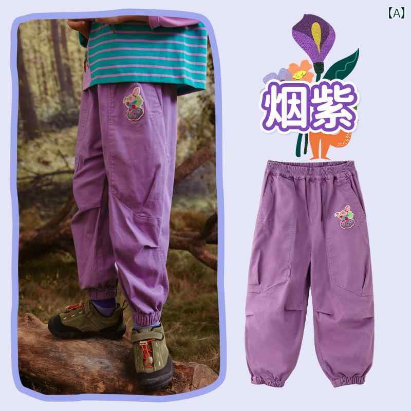 カーゴ パンツ 女の子 秋冬 パンツ キッズ おしゃれ 子供 フリース 暖かい ジーンズ スウェット パープ..