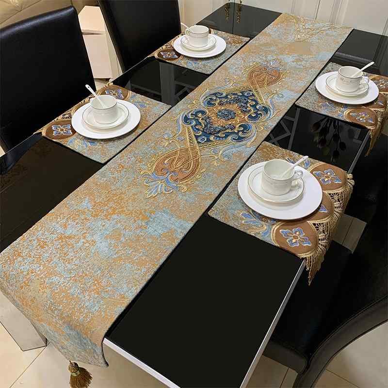 テーブルランナー おしゃれ テーブルクロス インテリア センター クロス 布 アメリカン 刺繍 コーヒーテーブル 中国風 シンプル 北欧 テレビキャビネット カバー