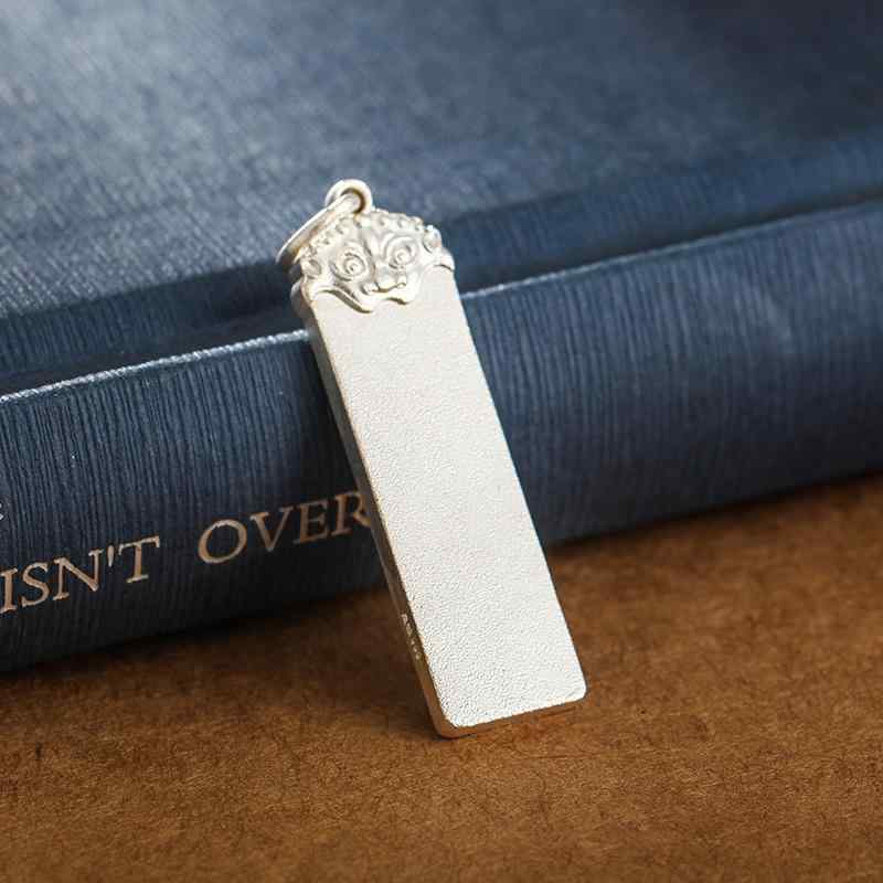 ネックレス メンズ レディース 六字真言 アクセサリー 中国風 エスニック アジアンテイスト S999 純銀 ..