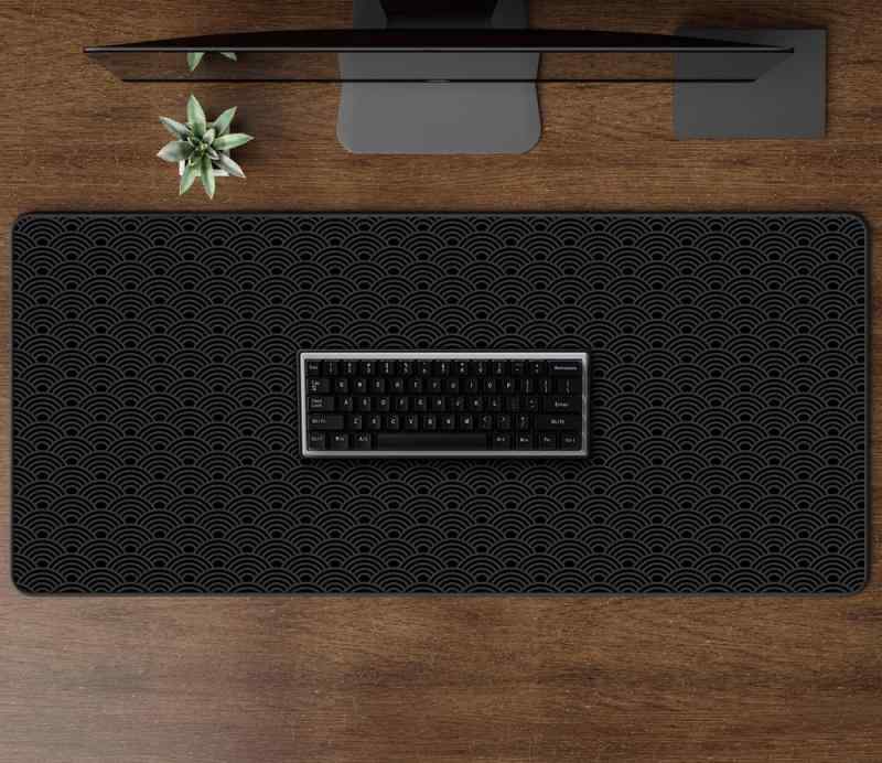 マウスパッド 大型 男の子用 ゲーム パソコン コンピュータ デスク テーブルマット ブラック グレー