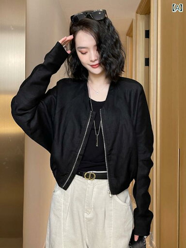 ジャケット レディース おしゃれ アメリカン レトロ ブルゾン 春秋 ショート スリム カジュアル ジャケット レディース おしゃれ アメリカン レトロ ブルゾン 春秋 ショート スリム カジュアル