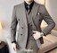 ジャケット コート メンズ 大きいサイズ おしゃれ レトロ スーツ 秋冬 ファッション 韓国 新郎 結婚式 ビジネス 厚手 ウール パンツ グレー ブラック