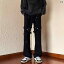 デニムパンツ メンズ ジーンズ ジーパン レトロ カジュアル 秋 ジッパー タイト ストレート 伸縮性 韓国 大きいサイズ ブラック