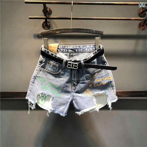 デニム ショート丈 パンツ レディース ダメージ ステーション 夏 リッピング ポケット レター スリミング ワイドレッグ ブルー デニム ショート丈 パンツ レディース ダメージ ステーション 夏 リッピング ポケット レター スリミング ワイドレッグ ブルー
