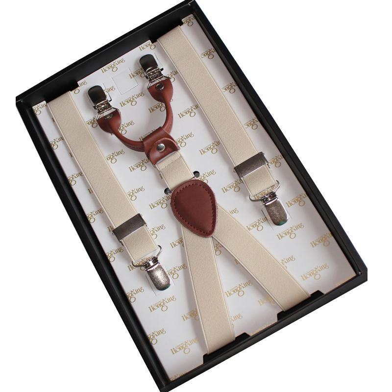 サスペンダー メンズ レディース フォーマル おしゃれ クリップ 弾性 ズボン ベージュ 赤 ストライプ