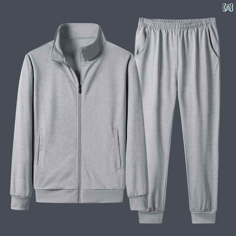 セットアップ メンズ 上下 ジャージ カジュアル スポーツ 無地 ランニング 春秋 グレー ブラック レッド