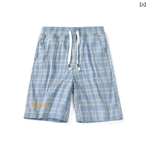 ハーフパンツ メンズ 短パン ショートパンツ ヒップホップストリート チェック柄 カジュアル ティーンエイジャー 速乾 スポーツ ブルー ハーフパンツ メンズ 短パン ショートパンツ ヒップホップストリート チェック柄 カジュアル ティーンエイジャー 速乾 スポーツ ブルー