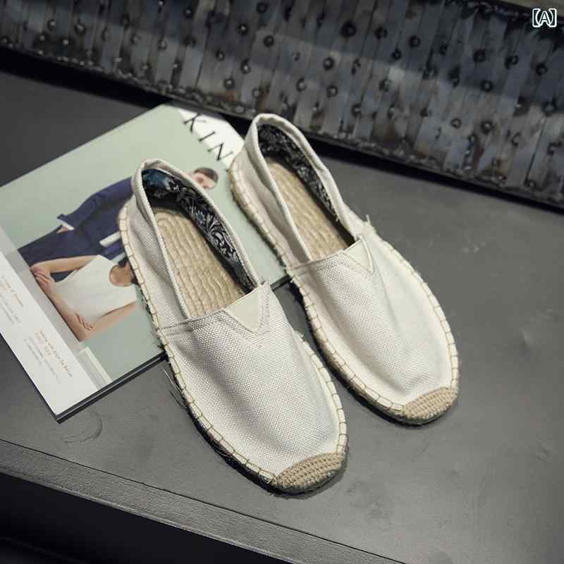 エスパドリーユ メンズ スリッポン カジュアル シューズ 歩きやすい かっこいい おしゃれ レジャー 靴 ..