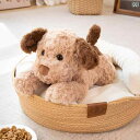 リアル 犬 ぬいぐるみ 子供 男の子 女の子 メンズ レディース シミュレーション かわいい 睡眠 抱擁 人形 ブラウン ブラック ホワイト