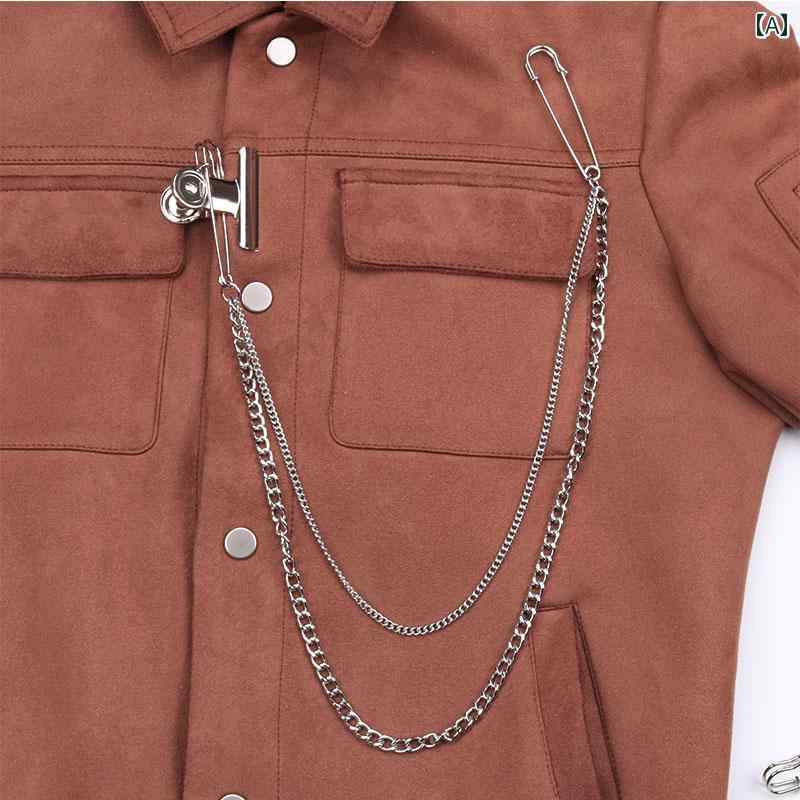 ラベルピン タックピン メンズ レディース チェーン ブローチ スーツ アクセサリー クリップ スマイル ハート 星 シルバー