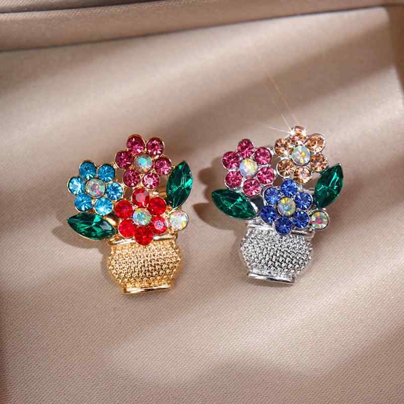 ラベルピン タックピン レディース チェーン ブローチ スーツ アクセサリー かわいい 花 ジャケット コサージュ シャツ 襟 飾り 固定 レッド ブルー