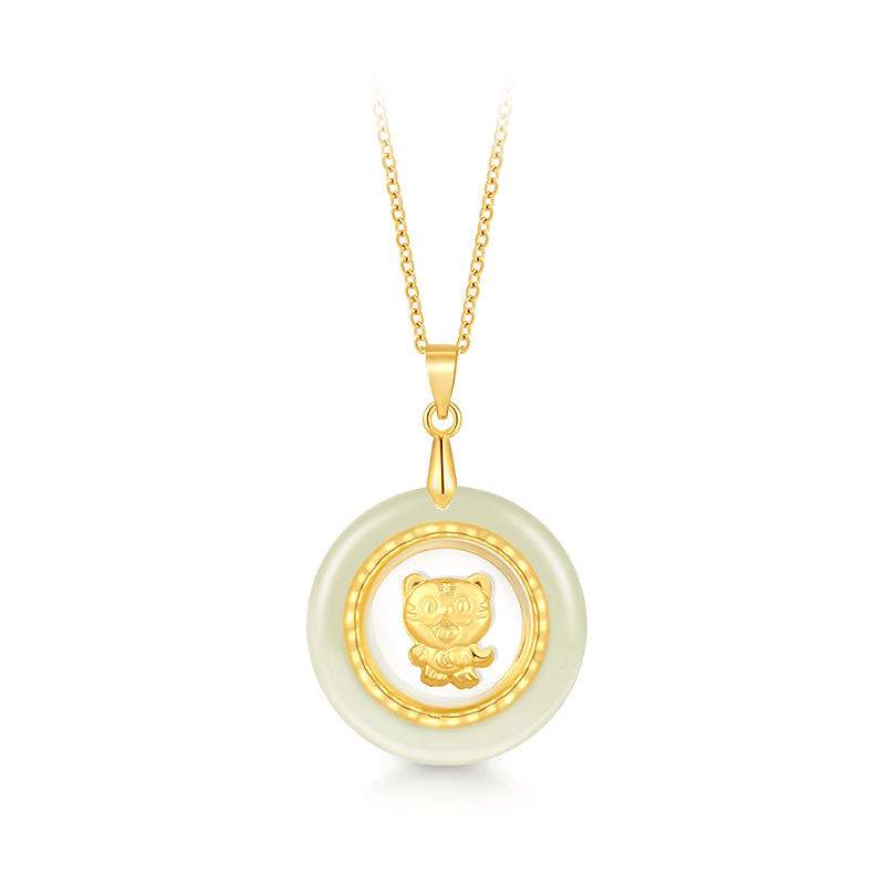 ネックレス メンズ 六字真言 アクセサリー 中国風 エスニック アジアンテイスト 翡翠 金 ペンダント 十..