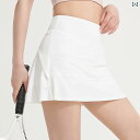 バドミントン ウェア スポーツ レディース おしゃれ ハイウエスト ショート スカート テニス フィットネス ヨガ プリーツ 春夏 ホワイト ブラック ピンク