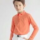 キッズ ゴルフウェア ジュニア 子供 長袖 メンズ Tシャツ 暖かい ユニフォーム 秋冬 トップス 速乾 ホワイト オレンジ イエロー ブルー