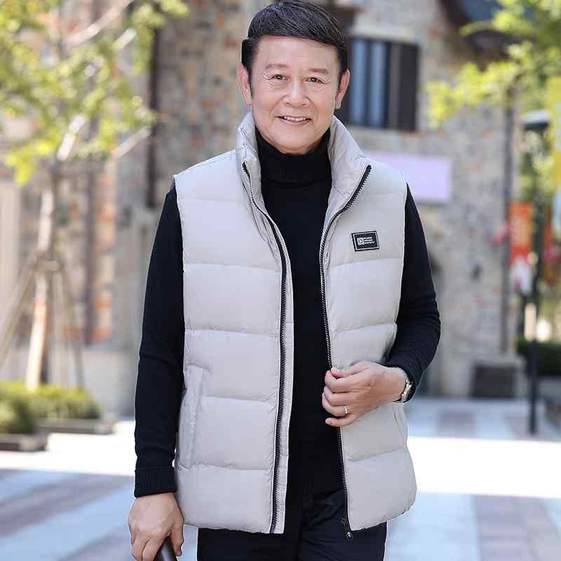 ダウンベスト メンズ アウター カジュアル 大きいサイズ 秋冬 暖かい ノースリーブ ジャケット スタンドカラー ブルー ブラック ホワイト