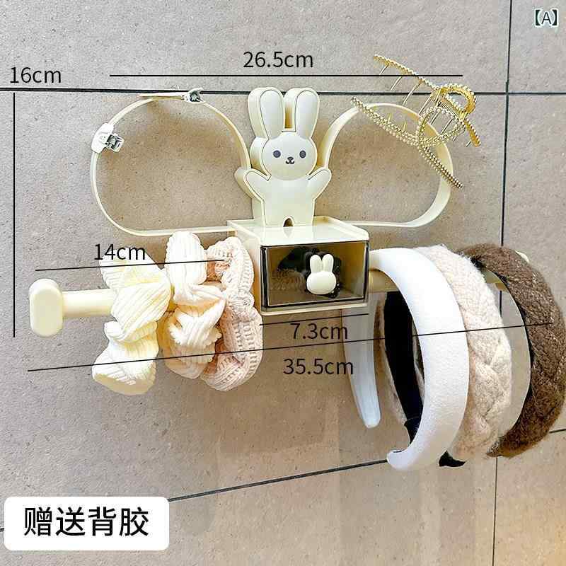 キッズ ヘアアクセサリー 収納 壁掛け 髪飾り ラック バンド ヘッド ボックス ピン フック ディスプレイ ウサギ クマ
