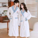 バスローブ メンズ レディース ルームウェア おしゃれ かわいい ハート ロゴ もこもこ ガウン 秋冬 厚手 ロング パジャマ 大きいサイズ ホワイト ブラック...