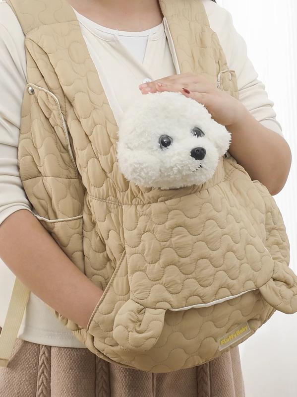 ペットキャリー 前抱き 犬 猫 抱っこ紐 バッグ ポータブル 大容量 外出 ショルダー チェスト 小型犬 散歩 カーキ ベージュ ピンク