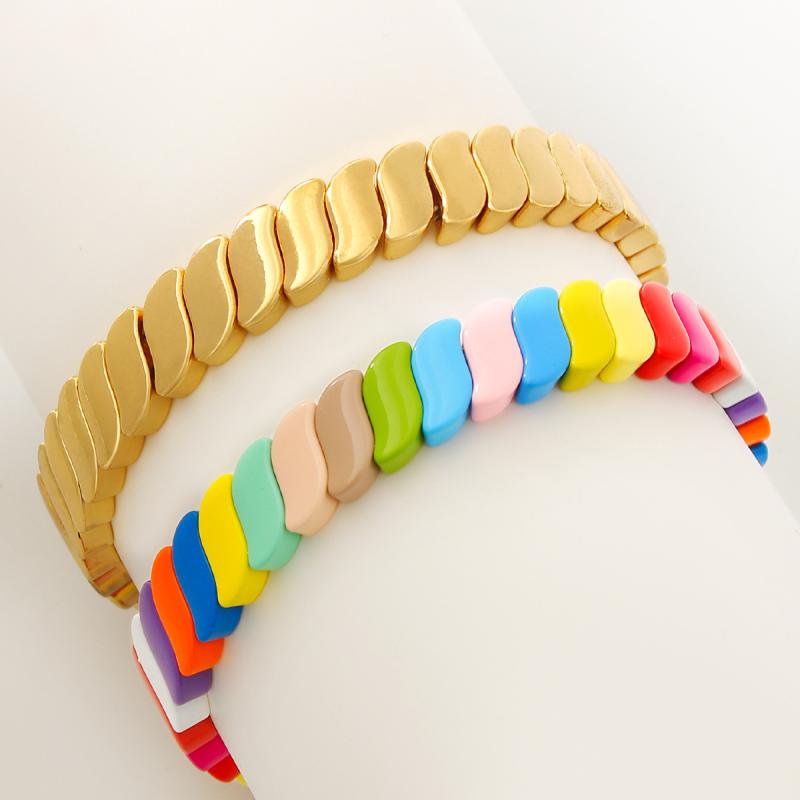 ブレスレット ペア ボヘミアン風 個性的なデザイン エナメル 多色使い 合金製 普段使い カジュアル 大人かわいい ファッションアクセサリー ギフト プレゼント