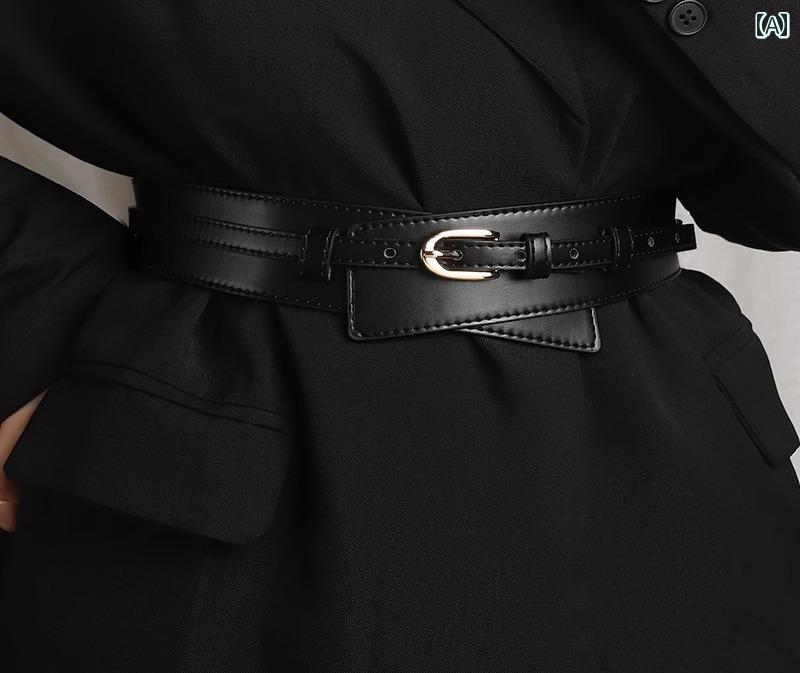 ベルト レディース 太 ウエストマーク おしゃれ ガードル アウター コート 装飾 セーター スカート ス..