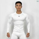 Tシャツ メンズ 長袖 トップス トレーニング ジム フィットネス ランニング 通気性 スポーツ カジュアル 速乾 高弾性 ホワイト ブラック