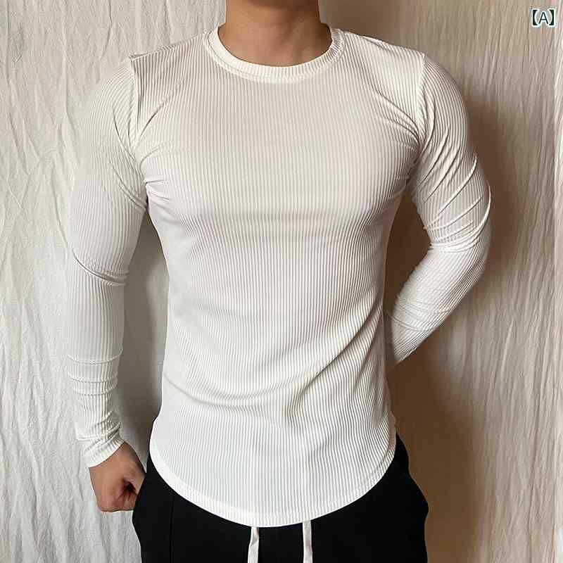 トップス メンズ 長袖 ジム フィットネス 筋トレ スポーツ Tシャツ タイツ スリム フィット 伸縮性 ス..