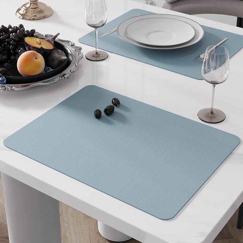 ランチョンマット おしゃれ 家庭用 料理 子供 食事 防熱 テーブルクロス ランチ ブルー グレー ピンク