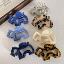 ヘアクリップ 犬 レディース バンス アクセサリー 髪飾り 髪留め かわいい アセテート ポニーテール カラフル ブルー ベージュ グレー