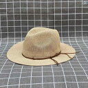 麦わら帽子 メンズ レディース ストローハット 春夏 中折れハット ブリティッシュ ジャズ ビーチ 日焼け防止 日よけ 旅行 ベージュ ブラウン ブラック