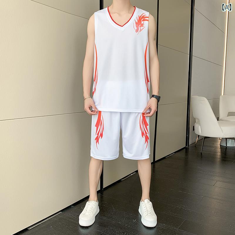 メンズ ノースリーブ スポーツ ワークウェア トレーニング アンダー 夏 フィットネス ランニングシャツ 速乾 バスケットボール ユニフォーム 白 黒 青