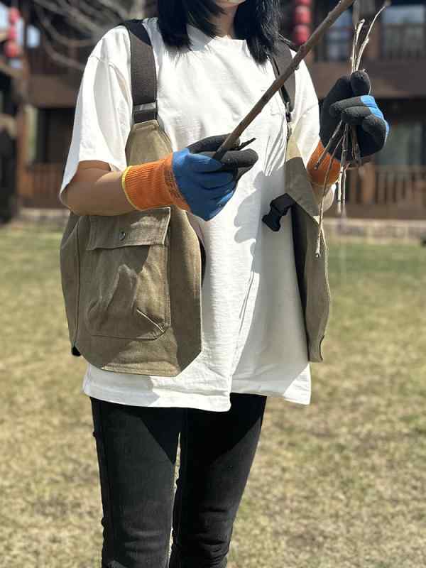 ガーデニングエプロン レディース メンズ おしゃれ アウトドア レトロ 耐摩耗 庭師 作業服 カーキ グリーン ブラック