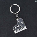 キーホルダー ギター チャーム おしゃれ かわいい ギフト ピアノ 楽器 栓抜き 音符 シルバー ブラック パープル