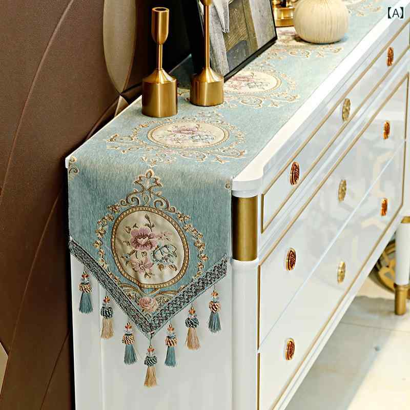 テーブルランナー おしゃれ テーブルクロス インテリア センター クロス 布 花 タッセル サイドボード ..