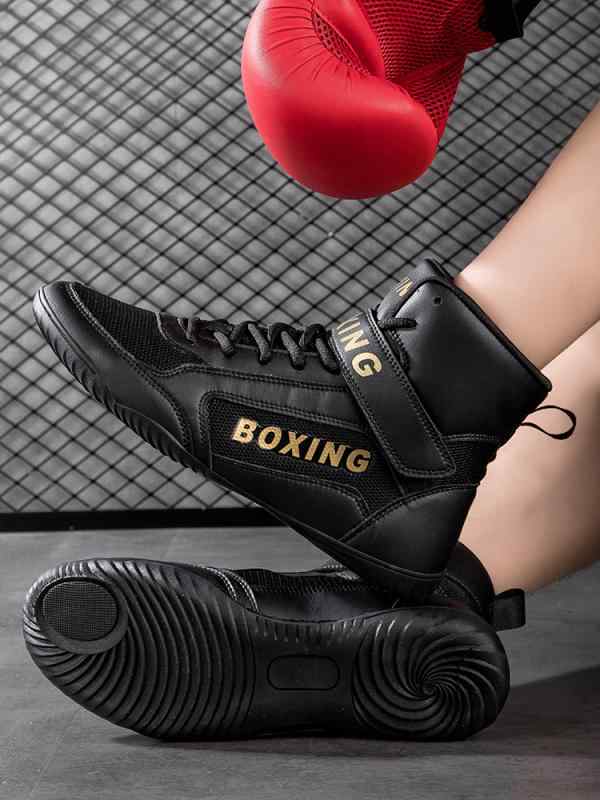 格闘技 シューズ ボクシング レスリング メンズ レディース トレーニング スポーツ ジム ハイカット ブラック ホワイト レッド