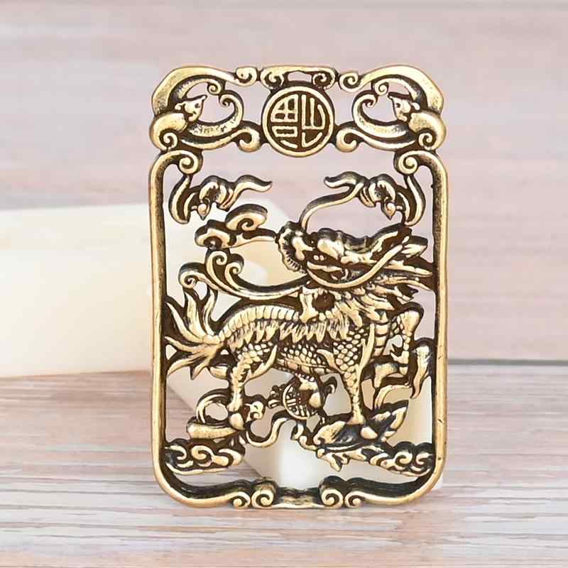 ペンダント おしゃれ 純銅 伝統 幻獣 ユニコーン 真鍮 ジュエリー