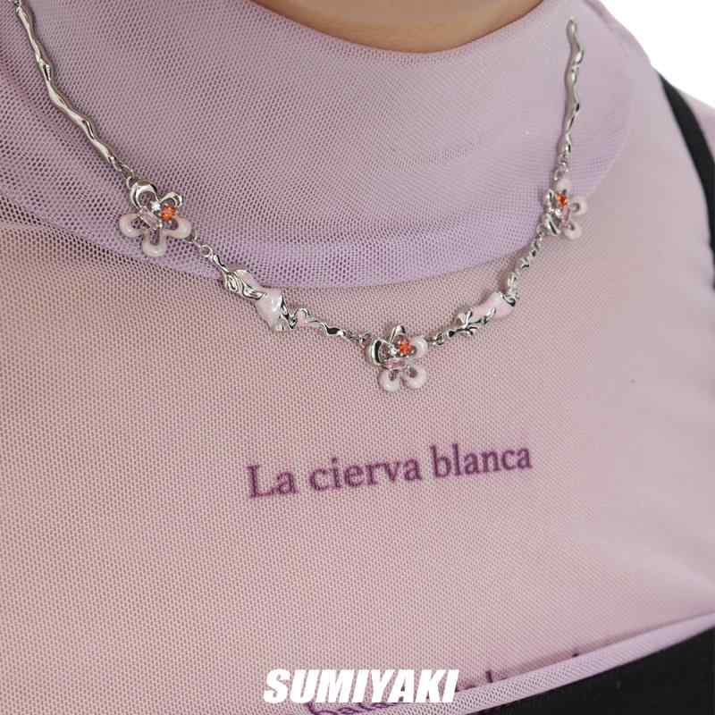 ネックレス メンズ レディース アクセサリー おしゃれ チェーン フラワー カジュアル シルバー