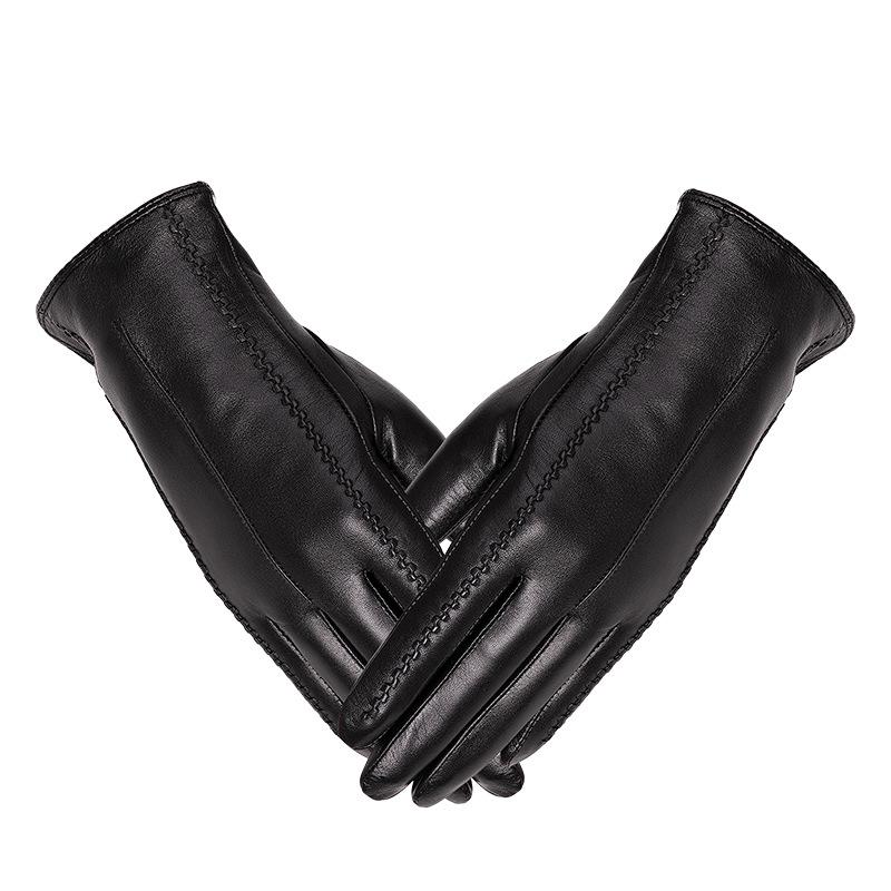 手袋 レディース 本革 山羊革 ラムスキン 冬用 ウール裏地 裏起毛 保温 防寒 薄型 スリムフィット 防滑..