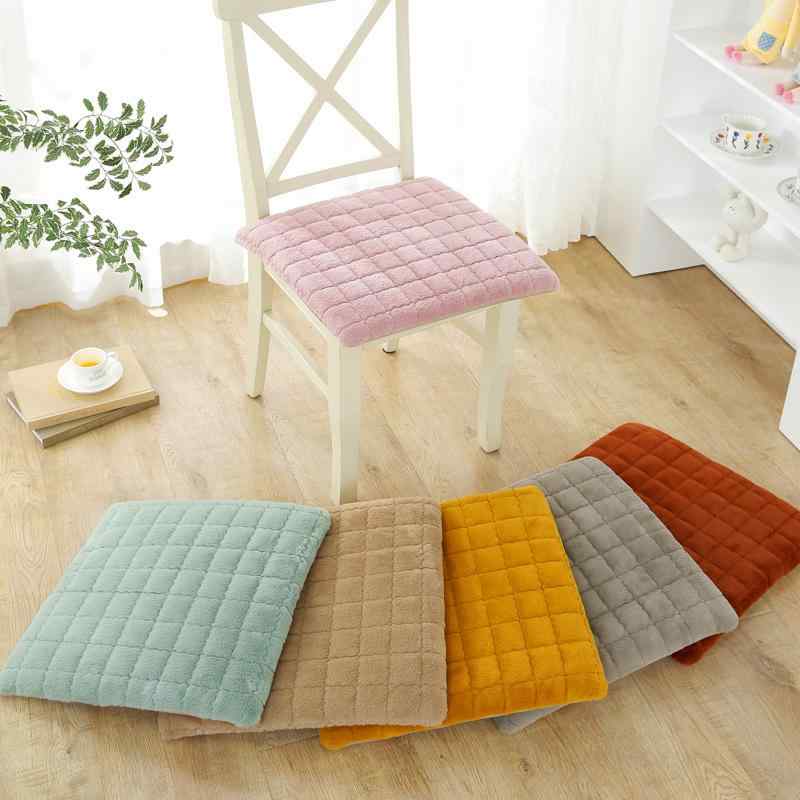 座布団 クッション ダイニングチェア オフィスチェア シンプル 無地 モダン 北欧 厚手 ピンク イエロー..