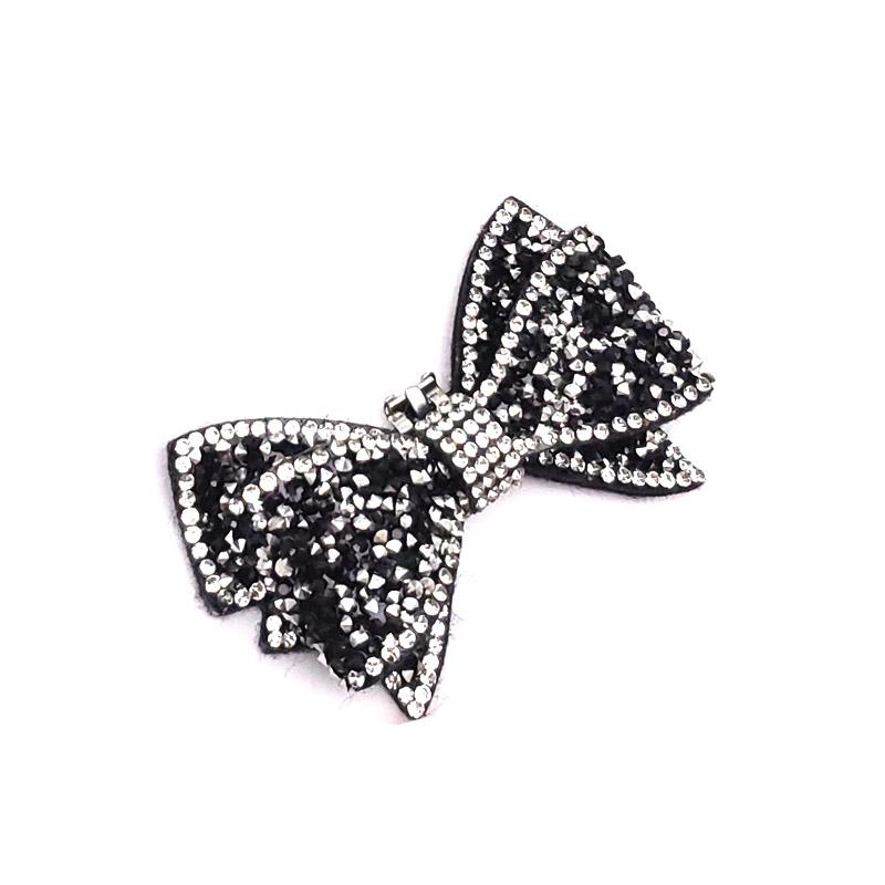 シューズクリップ パンプス レディース 秋 つま先 アクセサリー リボン ラインストーン おしゃれ 取り外し可能 ブラック シルバー ピンク