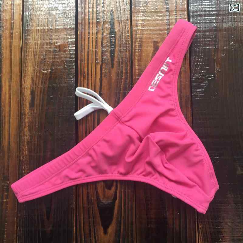 水着 メンズ ビキニ セクシー 水泳 スイムウェア 海パン ローウエスト Tバック パンツ カジュアル ホワイト ブラック イエロー