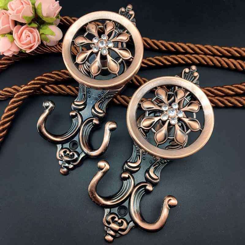 カーテン ふさかけ ホルダー おしゃれ 装飾 インテリア メッキ 合金 フック ヨーロピアン ゴールド シ..